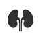 Kidney vector renal care icon. Urology kidney black icon logo flat symbol