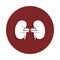 kidneys icon in badge style. One of organ collection icon can be used for UI, UX