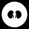 Kidneys internal organ medical simple black icon eps10