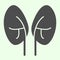 Kidneys solid icon. Pair of human kidney organ glyph style pictogram on white background. Anatomy and organs signs for