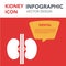Kidneys talk balloon announcement organ illustration infographic icon simple vector concept