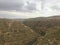 Kidron Valley during Rain in April near Mar Saba Monastery in Palestine.