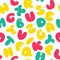 Kids alphabet pattern. A set of chubby letters for children s books, coloring books, postcards, banners. Vector