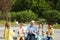 Kids Applauding Cute Girl in Outdoor Lesson