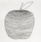 Kids apple drawing close up photo