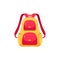 Kids baby schoolbag isolated cartoon vector icon