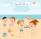 Kids on the beach , children playing on the beach,childrens summer activities