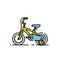 Kids bicycle line icon