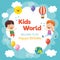 Kids Birthday Template Vector Illustration