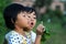 Kids blowing natural bubbles-wondering-enjoy