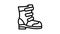 kids boots line icon animation