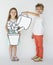 Kids Brother Sister Studio Shoot Gesture