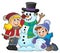 Kids building snowman theme image 1
