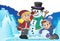 Kids building snowman theme image 3