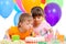 Kids celebrating birthday party