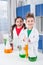 Kids in chemical lab