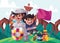 kids children role play pirate ship vector cartoon have fun playtime childhood boys