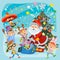 Kids Christmas carnival party vector illustration