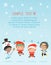 Kids With Christmas Costumes, kids in Christmas costume characters celebrate, Cute little christmas Children