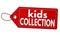 Kids collection label or price tag