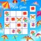 Kids crossword or logical game with paper kites