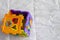 Kids cube with geometrical shapes to fit in