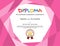 Kids Diploma or certificate template with colorful background