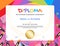 Kids Diploma or certificate template with colorful background