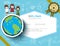 Kids diploma preschool certificate elementary school design