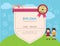 Kids diploma preschool certificate elementary school design template background