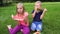 Kids eating watermelon outdoors