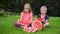 Kids eating watermelon outdoors