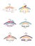 kids fashion boutique logo variants vector set