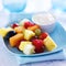 Kids food - fruit kabob skewers