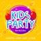 Kids fun party celebration flyer design template. Child event banner decoration. Birthday invitation poster background