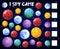 Kids game I spy with space planets, guess play