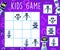 Kids game sudoku with robot droids, logic puzzle