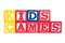 Kids Games - Alphabet Baby Blocks on white