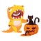 kids in halloween costumes image