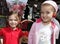 Kids have cherries on their ears on a farmerâ€™s organic fruit market in Sofia, Bulgaria â€“ June 6, 2015. Children and cherries.