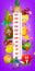 Kids height chart with cartoon fruit magicians