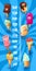 Kids height chart, cartoon ice cream sweet dessert