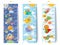 Kids height chart. Cartoon wall ruler for children with animals astronaut in space, pilots in sky and superheroes