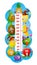 Kids height chart ruler, cartoon fruits magicians