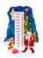 Kids height chart, Santa with bag growth meter