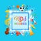 KIds Hobbies Art Classes Logo Workshop Creative Artistic School For Children Development Banner