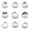 Kids icons set, boys and girls, children symbols.