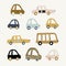 Kids illustration with cute cars