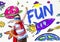 Kids Imagination Space Rocket Joyful Graphic Concept