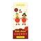 Kids juice cherry flat packaging template